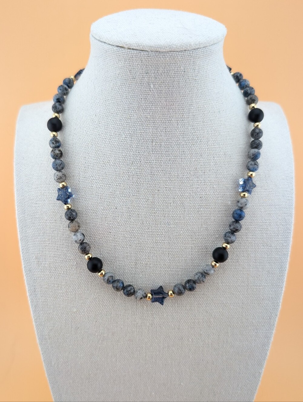 Celestial Star Beaded Choker • Whimsical K2 Jasper Gemstone Necklace